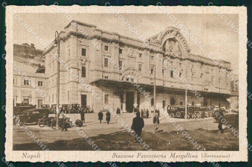 Napoli Città Stazione Ferroviaria Mergellina Direttissima cartolina MX5007 – fronte