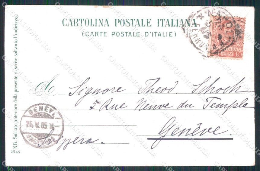 Napoli Città Via Caracciolo Pescatori in Barca Ragozino cartolina MX5013 – retro