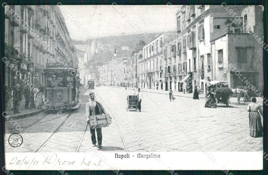 Napoli Città Mergellina Tram Alterocca 5798 cartolina MX5018 – fronte