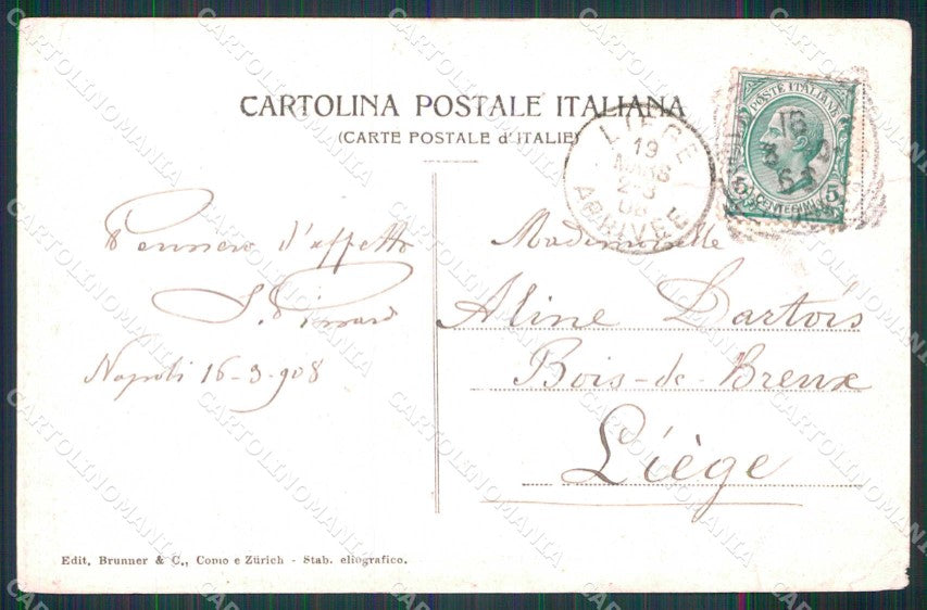 Napoli Città Pescatori Ritorno dalla Pesca Brunner 8062 cartolina MX5019 – retro
