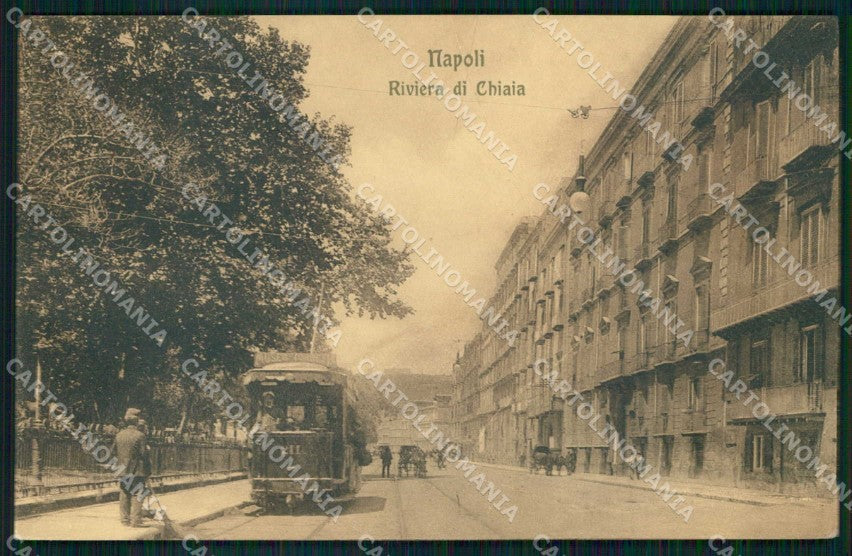 Napoli Città Riviera Chiaia Tram Ragozino 22074 cartolina MX5021 – fronte