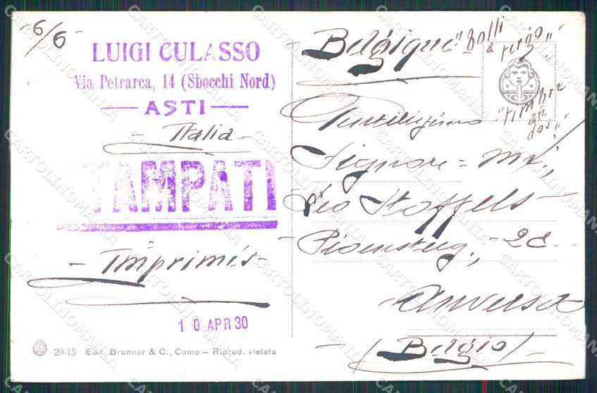 Napoli Città Via Roma Brunner 20 15 cartolina MX5039 – retro