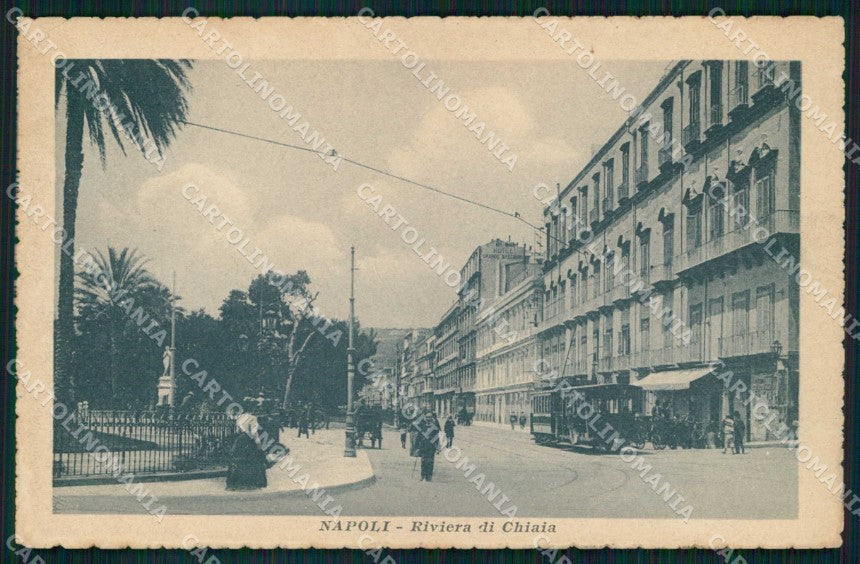Napoli Città Riviera Chiaia Tram cartolina MX5042 – fronte