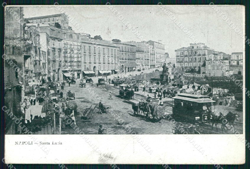 Napoli Città Strada Santa Lucia cartolina MX5043 – fronte