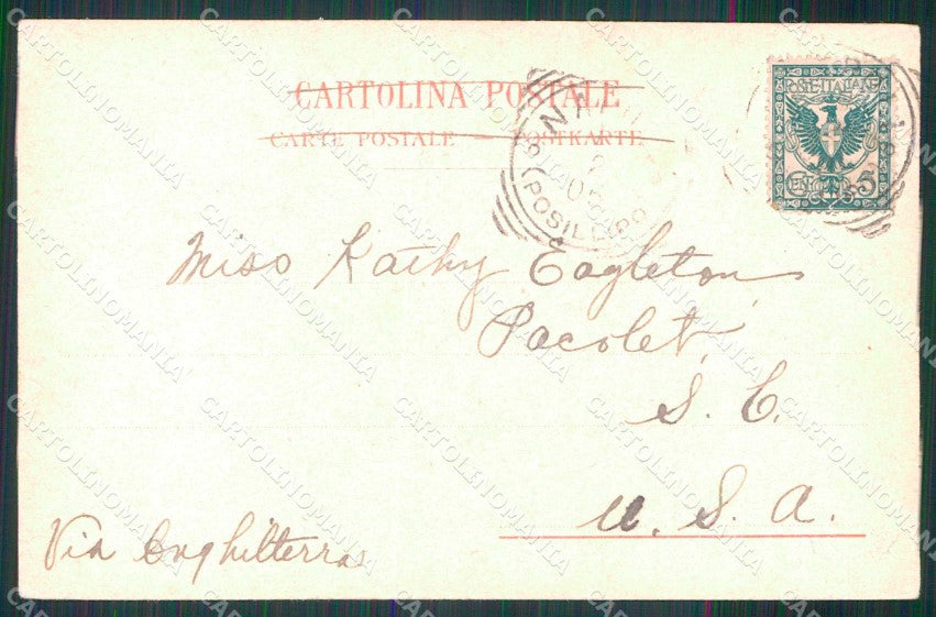 Napoli Città Immacolatella Nuova ABRASA cartolina MX5047 – retro
