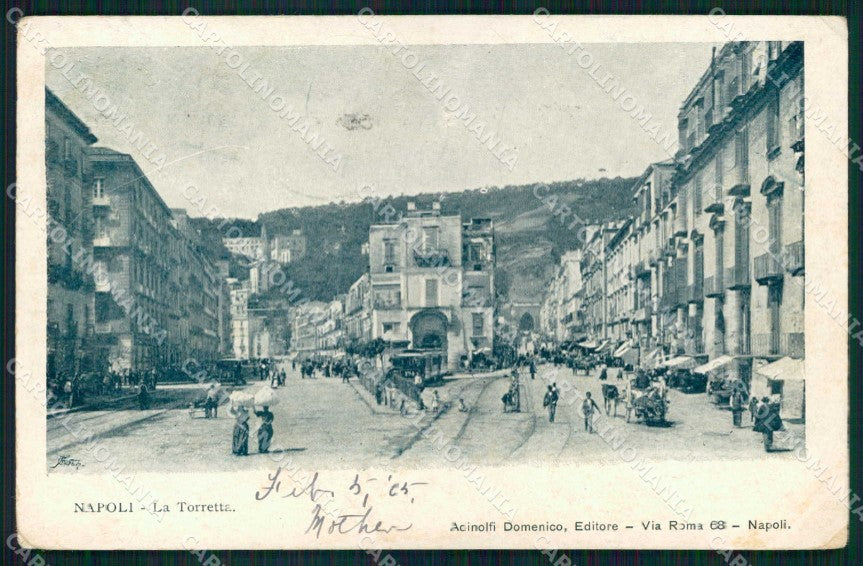 Napoli Città Torretta Tram cartolina MX5049 – fronte
