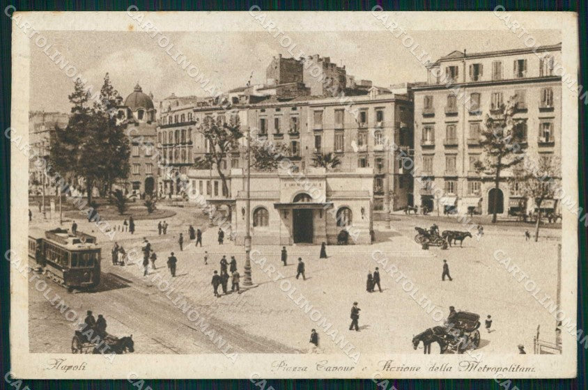 Napoli Città Piazza Cavour Tram Stazione Metropolitana cartolina MX5051 – fronte