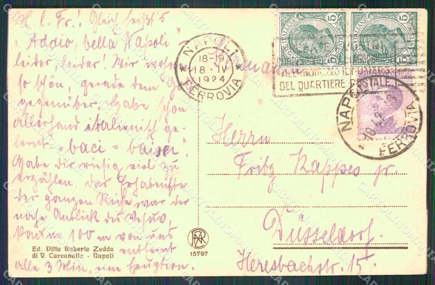 Napoli Città Mergellina Barche Peschereccie Mestieri cartolina MX5055 – retro