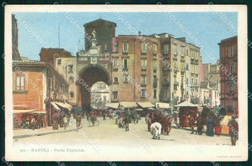 Napoli Città Porta Capuana Brogi Richter 301 cartolina MX5065 – fronte
