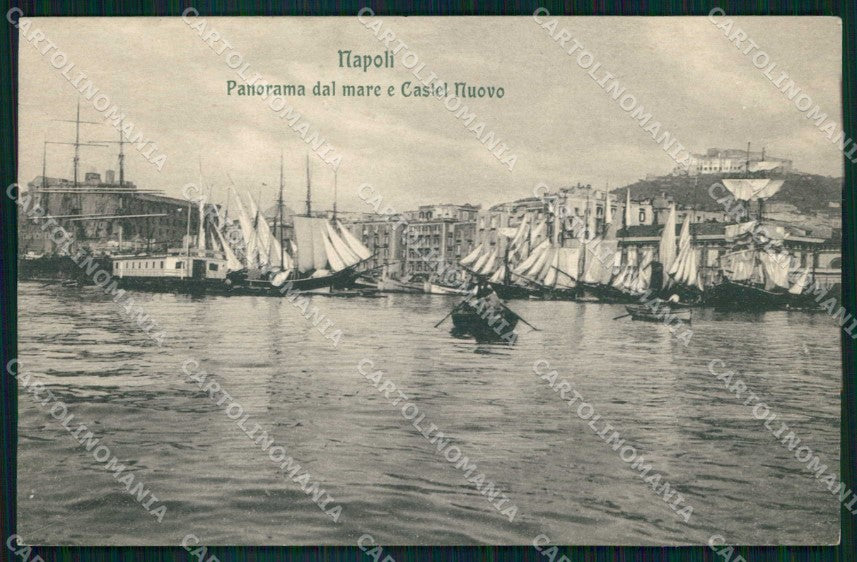 Napoli Città Castel Nuovo Mare con Barche Ragozino 22079 161 cartolina MX5068 – fronte