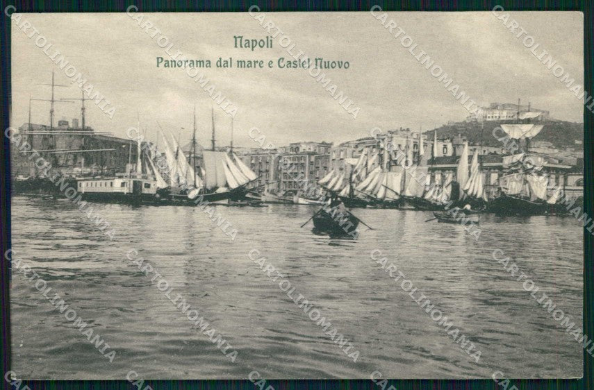 Napoli Città Castel Nuovo Mare con Barche Ragozino 22079 161 cartolina MX5069 – fronte