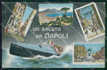 Napoli Città Saluto da Vesuvio ABRASA cartolina MX5071 – fronte