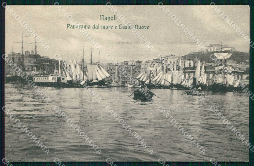 Napoli Città Castel Nuovo Mare con Barche Ragozino 22079 161 cartolina MX5074 – fronte