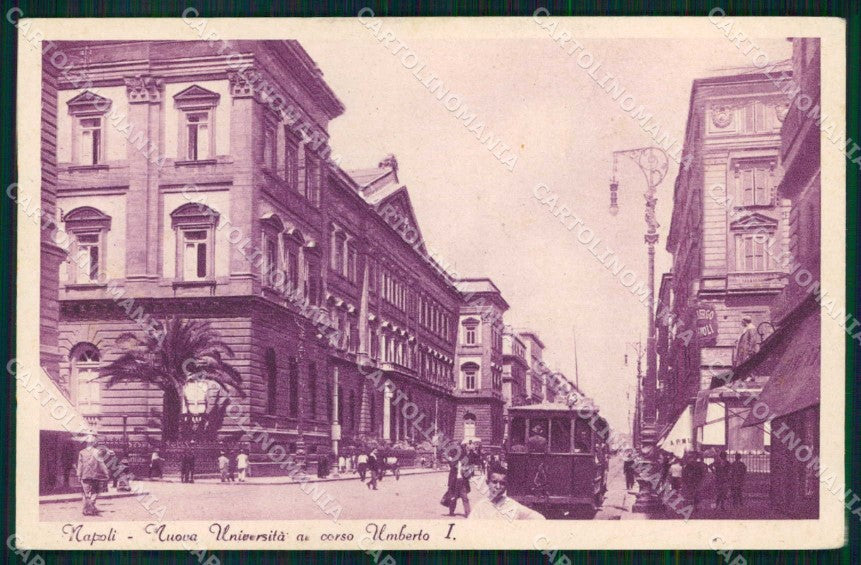 Napoli Città Corso Umberto I Università Tram cartolina MX5075 – fronte