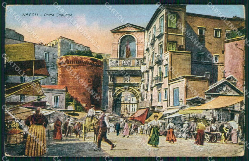 Napoli Città Porta Capuana Mercato cartolina MX5076 – fronte
