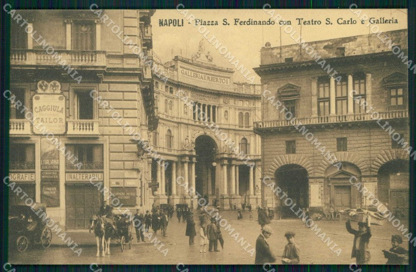 Napoli Città Piazza San Ferdinando Teatro San Carlo Galleria cartolina MX5088 – fronte