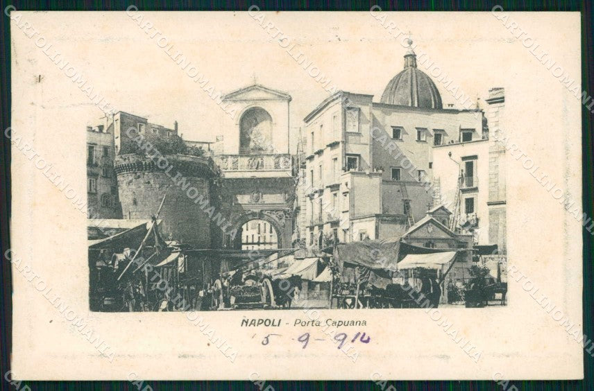 Napoli Città Porta Capuana Mercato cartolina MX5090 – fronte