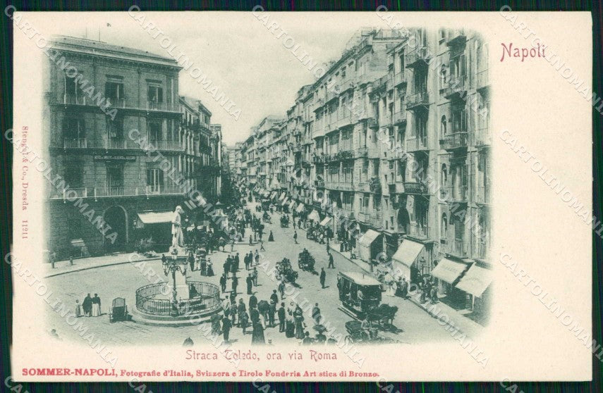 Napoli Città Strada Toledo Via Roma Stengel 11211 cartolina MX5092 – fronte
