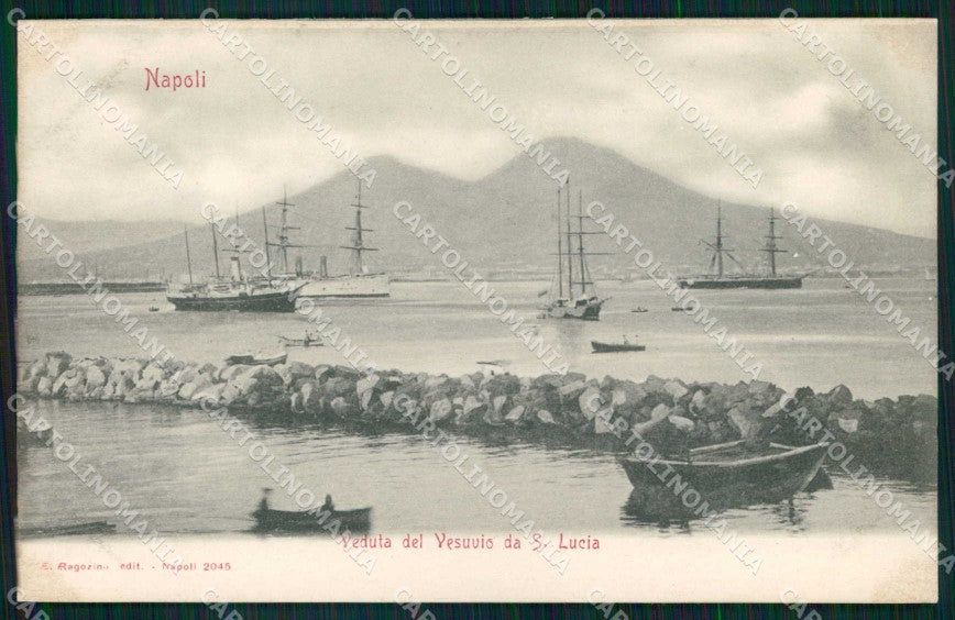 Napoli Città Veduta Vesuvio da Santa Lucia Ragozino 2045 cartolina MX5100 – fronte