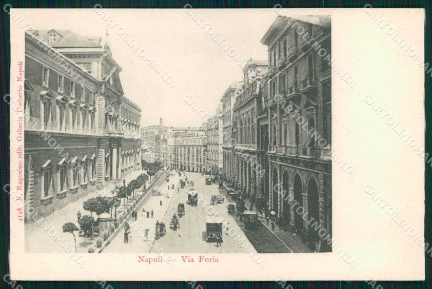 Napoli Città Via Foria Tram Ragozino 4148 cartolina MX5101 – fronte