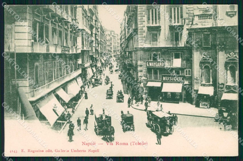 Napoli Città Strada Toledo Via Roma Ragozino 4145 cartolina MX5103 – fronte