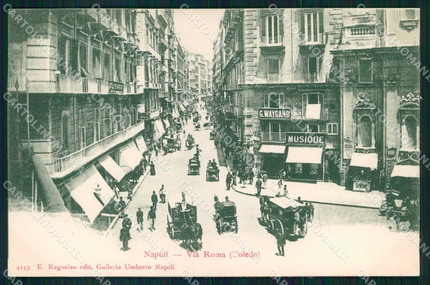 Napoli Città Strada Toledo Via Roma Ragozino 4145 cartolina MX5104 – fronte