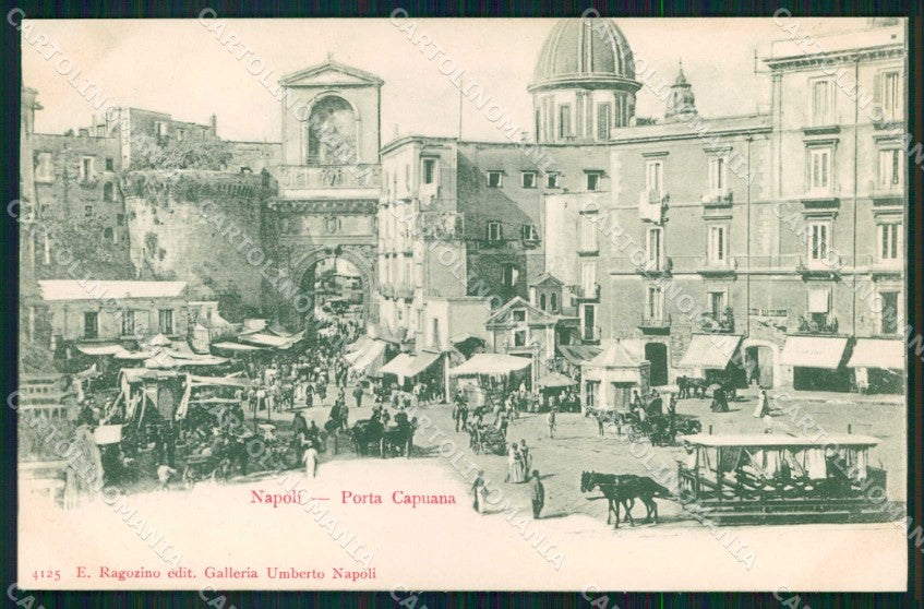 Napoli Città Porta Capuana Mercato Ragozino 4125 cartolina MX5105 – fronte