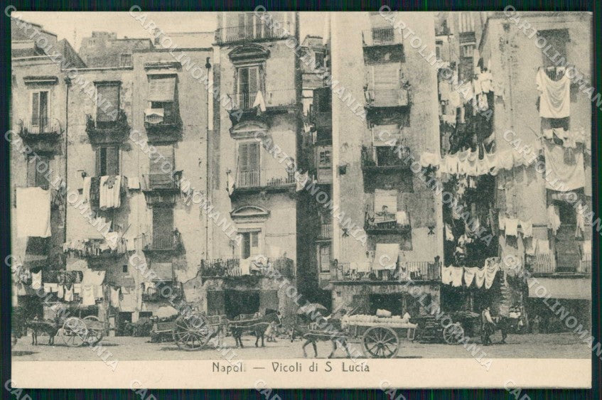 Napoli Città Vicoli Santa Lucia Ragozino cartolina MX5111 – fronte