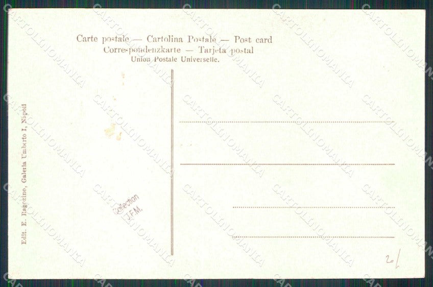 Napoli Città Vicoli Santa Lucia Ragozino cartolina MX5111 – retro