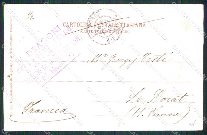 Napoli Città Strada San Carlo Tram cartolina MX5117 – retro