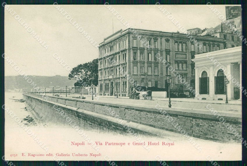 Napoli Città Via Partenope Grand Hotel Royal Ragozino 4051 cartolina MX5118 – fronte