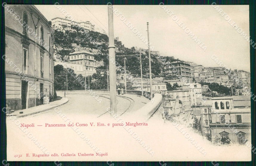 Napoli Città Veduta dal Parco Margherita Ragozino 4232 cartolina MX5122 – fronte