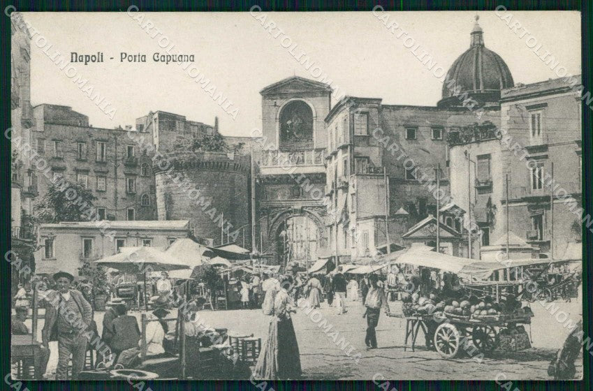 Napoli Città Porta Capuana Mercato cartolina MX5127 – fronte