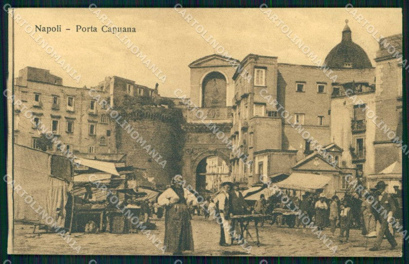 Napoli Città Porta Capuana Mercato cartolina MX5128 – fronte