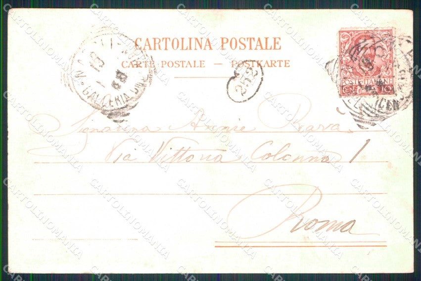 Napoli Città Vesuvio Barche Richter 35 cartolina MX5130 – retro