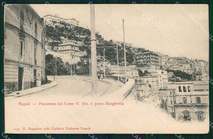 Napoli Città Veduta dal Parco Margherita Ragozino 4232 cartolina MX5135 – fronte