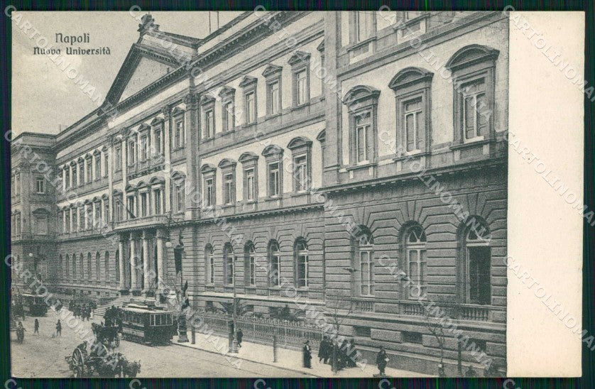 Napoli Città Nuova Università Tram cartolina MX5136 – fronte