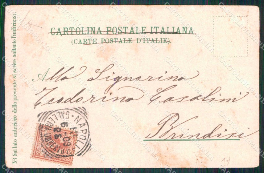 Napoli Città Corso Umberto I Tram PIEGHINA cartolina MX5151 – retro