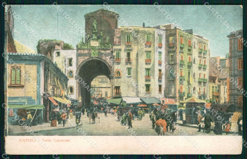 Napoli Città Porta Capuana Mercato cartolina MX5153 – fronte