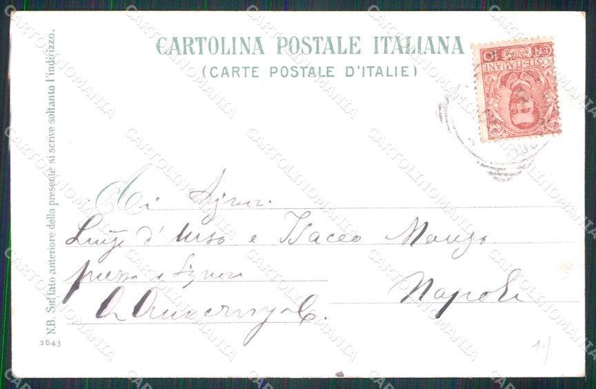 Napoli Città Porto con Barche Castel Sant Elmo Ragozino 2643 cartolina MX5157 – retro