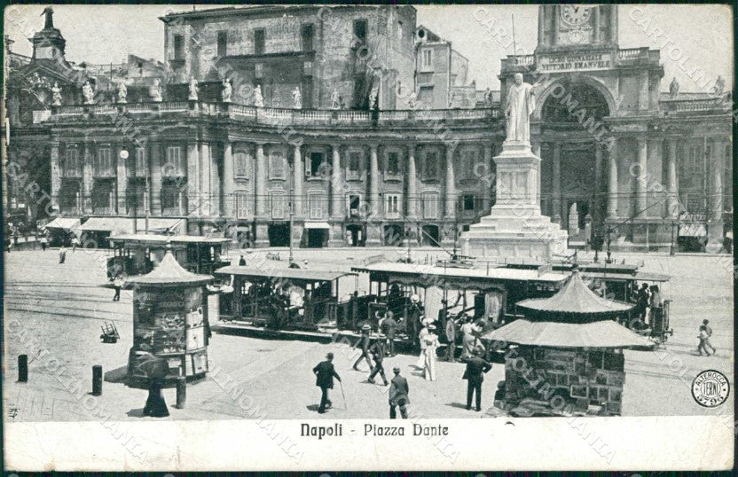Napoli Città Piazza Dante Tram Alterocca 5796 cartolina MX5164 – fronte