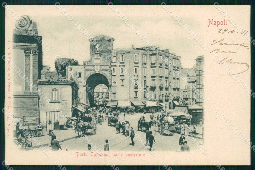 Napoli Città Porta Capuana Parte Posteriore cartolina MX5166 – fronte
