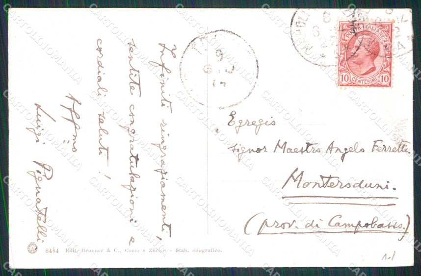 Napoli Città Piazza Dante Brunner 8464 cartolina MX5167 – retro