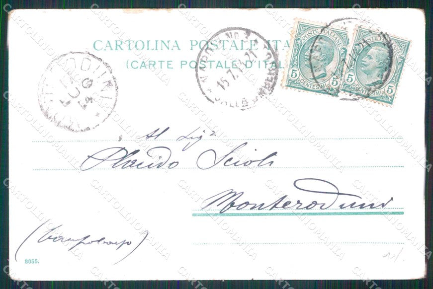 Napoli Città Castel Nuovo Costruzione XIII Secolo cartolina MX5169 – retro