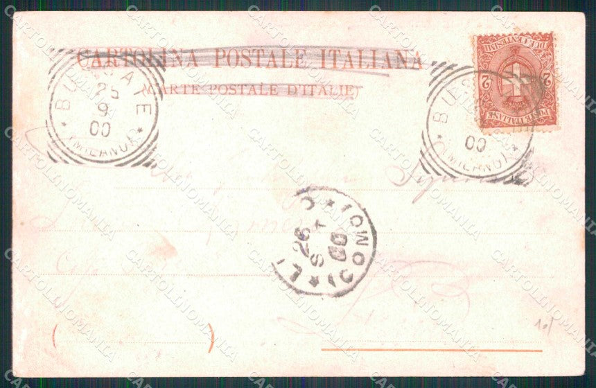 Napoli Città Piazza San Ferdinando Castel Sant Elmo Richter 286 cartolina MX5174 – retro