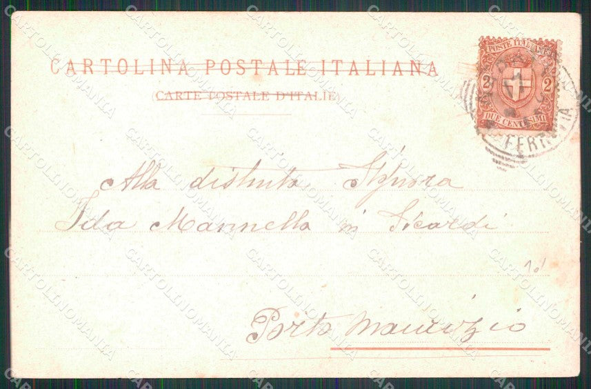 Napoli Città Piazza Monumento Dante Brogi Richter 377 cartolina MX5178 – retro