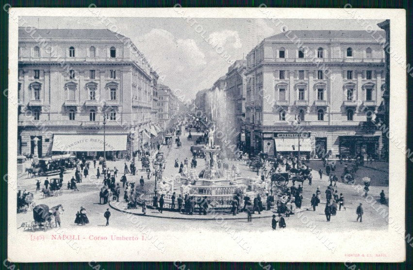 Napoli Città Corso Umberto I Tramway Richter 346 cartolina MX5180 – fronte