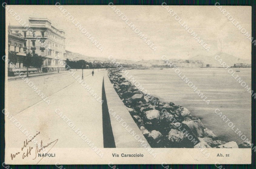 Napoli Città Via Caracciolo Vesuvio cartolina MX5182 – fronte