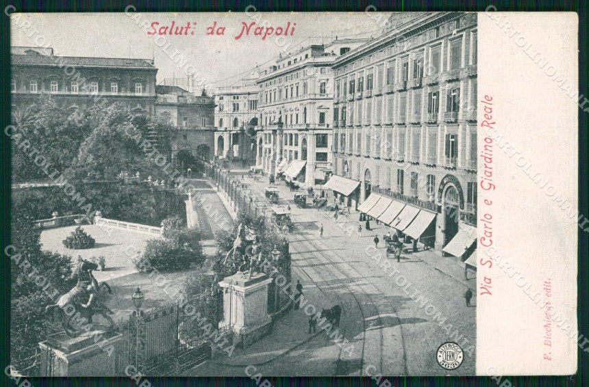 Napoli Città Saluti da Giardino Reale Alterocca 5636 SCOLLATA cartolina MX5199 – fronte