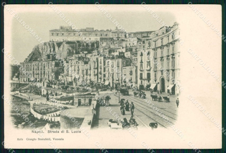 Napoli Città Strada Santa Lucia Tram cartolina MX5201 – fronte